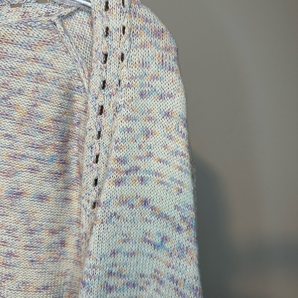 Talbots Beige Long Cottage Boho Costal Knit Cardigan Sweater Women’s Sz XL - Picture 8 of 8